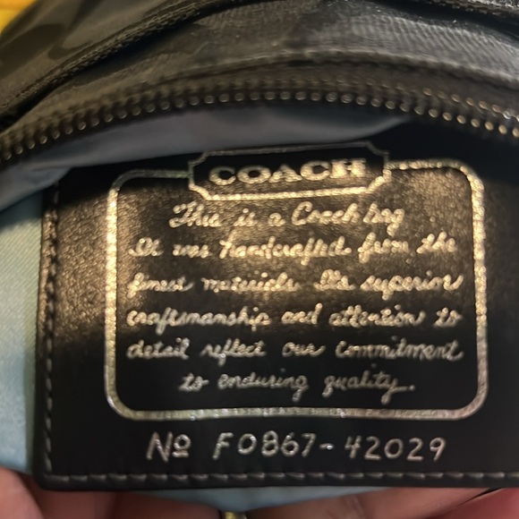 Coach 42029 black crossbody purse Shoulder Strap Bag Monogram Signature - Picture 9 of 9